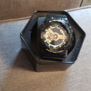 G-Shock Men's Military GA-110 Watch, Black/Gold